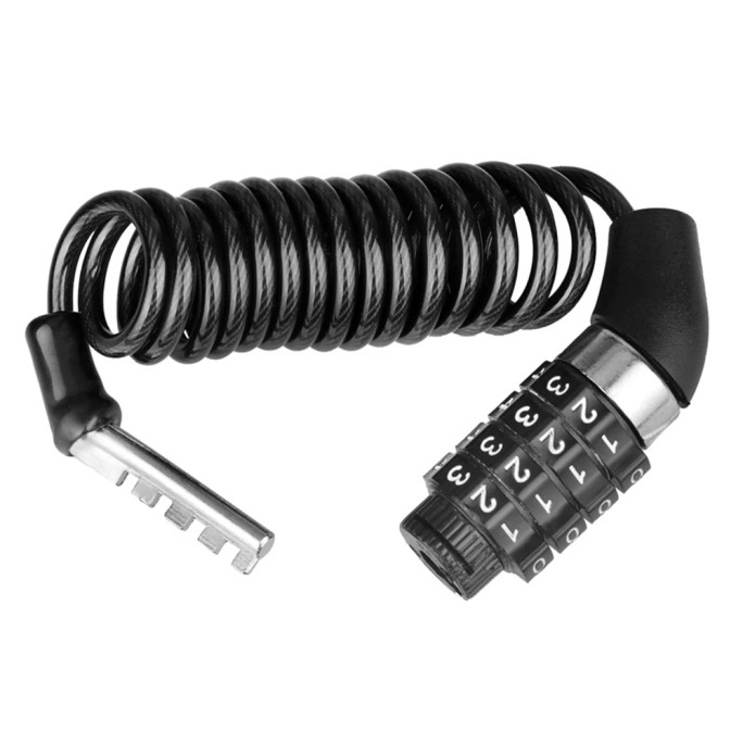 Lacăt cu cifru negru pentru trotinetă AERIUM 4DIGIT mini 