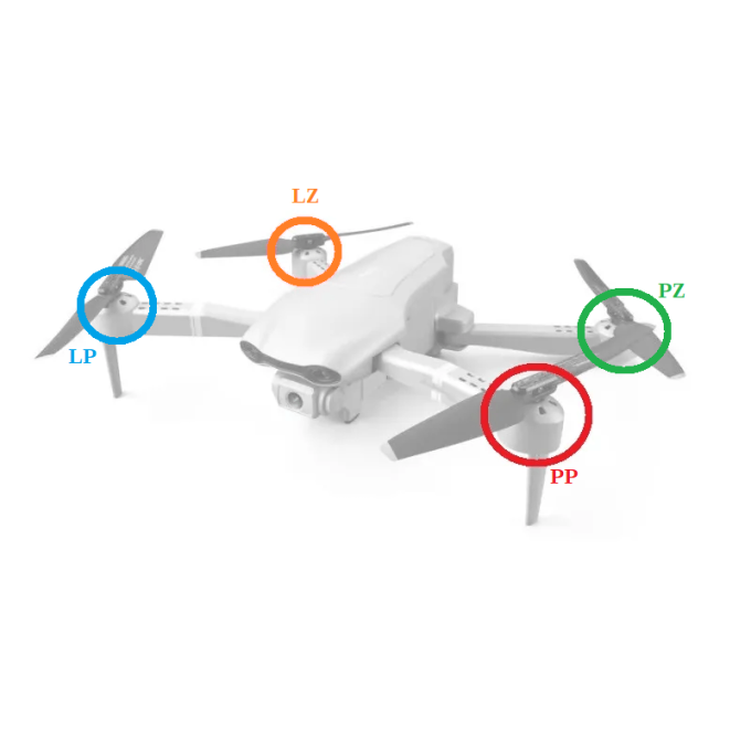 Braț de schimb cu motor pentru drona AERIUM 4DRC F3 Braț de schimb cu motor pentru drona AERIUM 4DRC F3